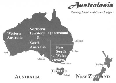 Location of Grand Lodges in Australasia