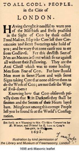 1698 anti-Masonic leaflet