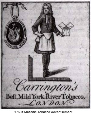 1760s Masonic Tobacco Advertisement