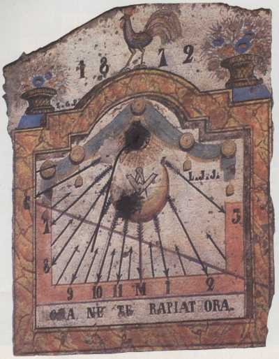 Ancient Masonic Sundial