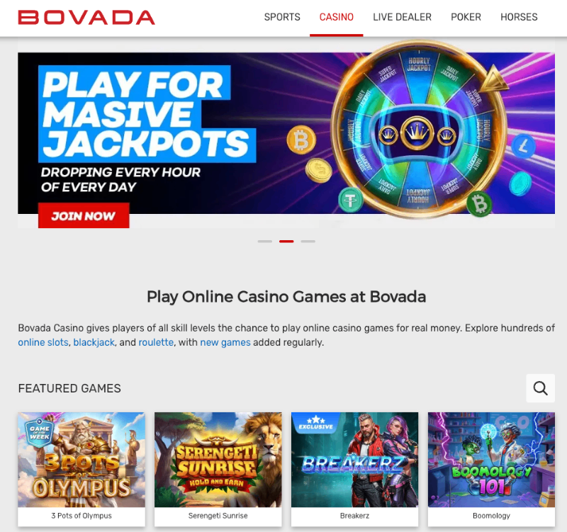 Bovada online casino